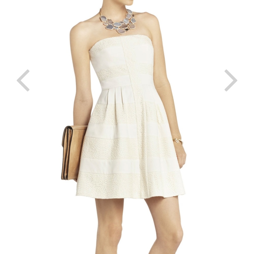 《BCBG 》 Dorothea Strapless Lace Dress - Picture 1 of 5